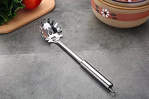 Pasta Fork, Pasta Spoon, Spaghetti Sever, Durable Stainless Steel Pasta Server, Spaghetti Spoon Server, Heat Resistant, 12 Inch #TOP4