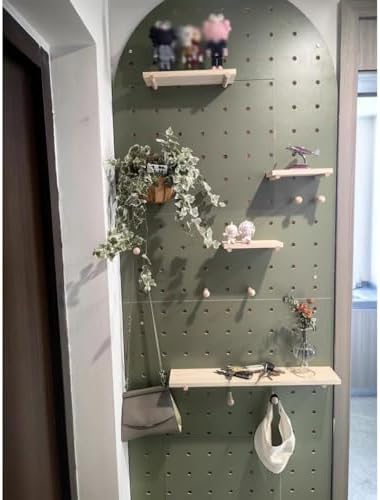 Modular Pegboard Organizer Kit - Customizable Wall-Mounted Storage Panel with Accessories for Home, Office & Bedroom - Versatile Green Display Solution (60x120cm)