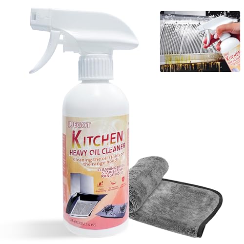 Limpiador de cocina, limpia las manchas de aceite de cocina, spray limpiador resistente de cocina, limpiador de horno resistente, limpiador de aceite pesado para encimeras, hornos y electrodomésticos