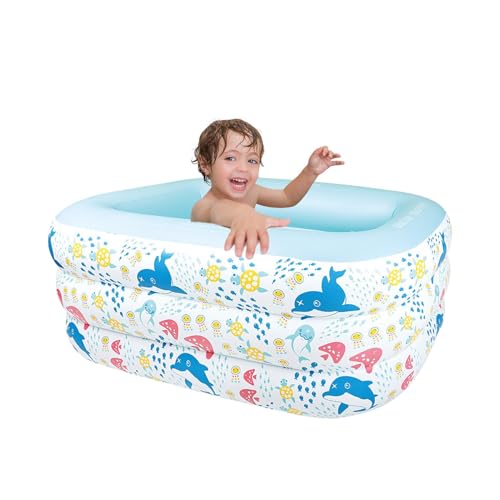 Piscina Hinchable - Piscina Desmontable Tubular | Piscina Hinchable Infantil | Piscina Infantil | Piscina Inflable Pequeña Para Exteriores Con Bolsa De Almacenamiento Para Niños, Niñas Y Niños, Ideal