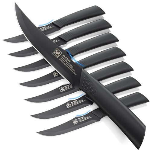 CuoCreate Non-Serrated Steak Knives Set of 8