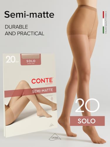 Image of Conte Tights Classic Sheer Semi-Matte Pantyhose Solo 20 Den