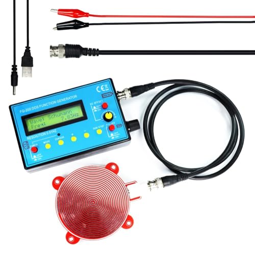 Junterone FG-200 DDS Función Generador de señal Medidor de frecuencia 0,01 Hz - 500 KHz Fuente de señal seno + Plaza + Forma de de dientes de