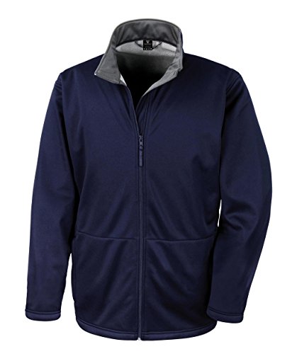 Image of Result Core Mens Soft Shell 3 Layer Waterproof Jacket (M) (Navy Blue)