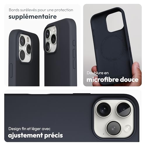 Coque silicone iPhone 16 Pro résistante aux chocs évite les rayures - 3