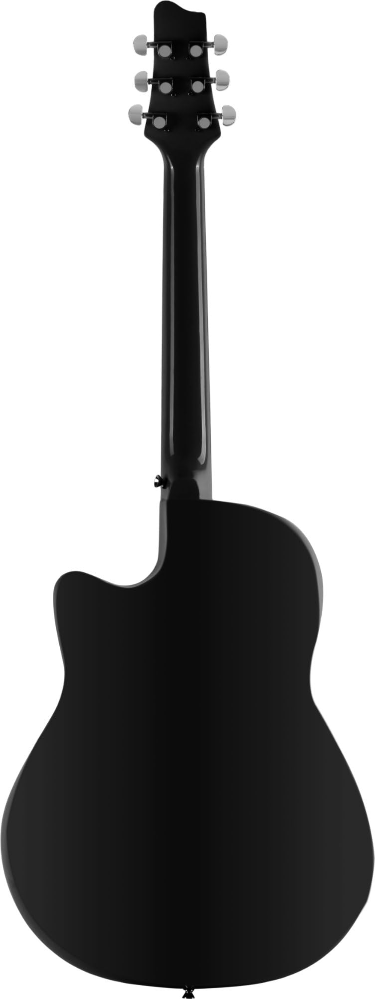 Classic Cantabile CS-100TQ Westerngitarre – Gitarre mit seitlichem Schallloch – Decke: massive Fichte, Boden & Zarge: Carbonfaser, Griffbrett/Hals: Technical Wood/Okoume – Akustik Gitarre in Schwarz
