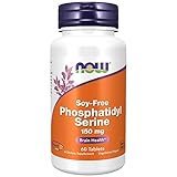 NOW Supplements, Phosphatidyl Serine 150 mg with Phospholipid compound derived from non-GMO Sunflower Lecithin, 60 Tablets