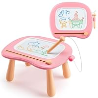 Maltafel Zaubertafel Spielzeug ab 1 jahr Mädchen, bunte Magnetische Zeichentafel mit 4 Beine, pädagogische Spielzeug für Junge Kleinkind 1 2 3 4 5 Jahre, Zeichenbrett Lernspielzeug Geschenk (Rosa)