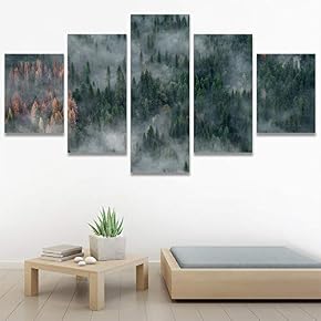 SIGNWIN 5 Panel Canvas Wall Art Modern Art...