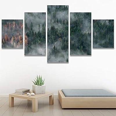 SIGNWIN 5 Panel Canvas Wall Art Modern Art...