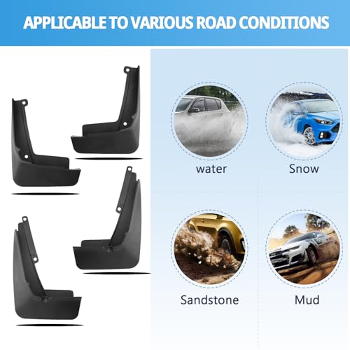 Image of 2021-2025 2026 ID.4 Mud Flaps Splash Guards for VW ID.4 Accessories No Drilling /Tape Mudflaps Wheel Liner Fenders Compatible with 2021 2022 2023 2024 2025 2026 VW Volkswagen ID.4 Standard /Pro /Pro S
