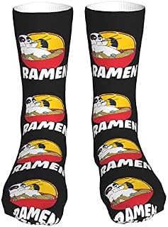 883 Compression Socks Ramen Noodle Soup Pattern Calf Socks Breathable Crew Socks Non Slip Sports Socks For Jogging Walking Hiking 40cm