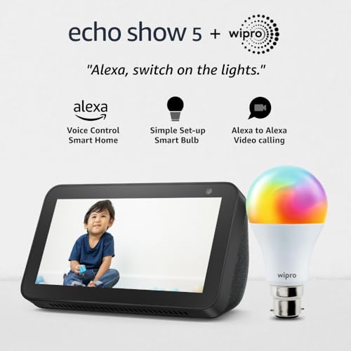 Image of Amazon Echo Show 5 (2nd Gen) - Smart speaker with 5.5 inch screen, crisp sound and Alexa (Black)