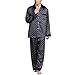 Produktbild MXBAOHENG Men Nachtwäsche Fleck Seide Pyjama Set Men Pyjamas Silk Nachtwäsche Man weiche Cozy Satin Nightgown Startseite Sleepwearxl