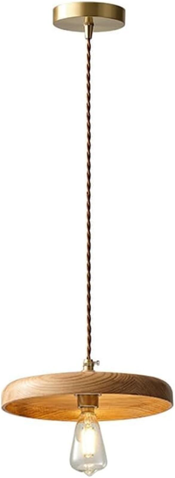 Suspension de style japonais réglable en bois pour corriger un plafond trop haut