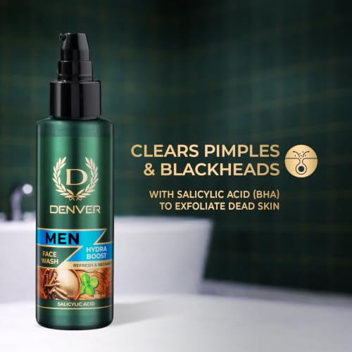 Image of Denver Hydra Boost Face Wash - 100 ML | Acne Control Face Wash For Men | Fights Acne and Pollution | All Skin Type
