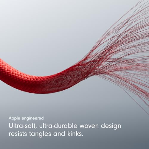 Image of Beats 240W USB-C to USB-C Braided Cable, Fast-charging, Durable /Tangle-free, Compatible with Apple and Android Devices (3m) - Rapid Red