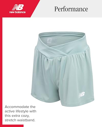 Image of New Balance Girls Athletic Skort Set - 2 Piece Active Short Sleeve Girls Shirts & Tennis Scooter Skirt Clothing Set