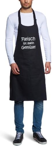 Targa Decorativa In Metallo 'Fleisch Ist Mein Gemüse' (La Carne è La Mia Verdura) - 28x12 Cm - Con Fori Per Montaggio - Regalo Per Amanti Della Griglia