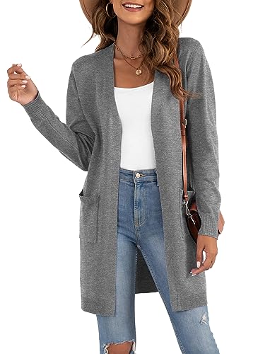 Image of VIISHOW Women's Classic Cardigans Long Sleeve Open Front Casual Knit Cardigan Sweaters Coat Soft Outwear