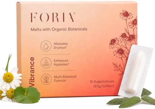 Vibrance Melts, Organic Vaginal Moisturizing Suppositories, 12 Count