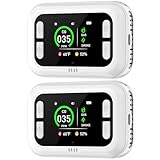 HAKINAKU Plug in 6in1 Smoke & Carbon Monoxide Detector & Combustible Natural Gas Combination Builti-in Backup 1000mAh Battery & HD Screen [Temp Humidity Sensors] for Home Kitchen Hotel (2Pack, White)