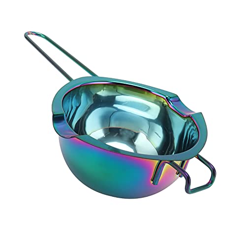 Cuenco para Derretir Calderas, Olla Doble de Acero Inoxidable, Recipiente para Derretir Mantequilla Queso Chocolate, Fabricación de Cera para Velas de Caramelo(Vistoso)