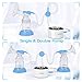 Electric Double Breast Pump Eccomum Breastfeeding Pump with 4 Modes & 9 Levels, Memory Function, BPA Free, Full Touchscreen LED Display, Strong Suction Power, Pain Free, Rechargeable, Ultra-Quiet