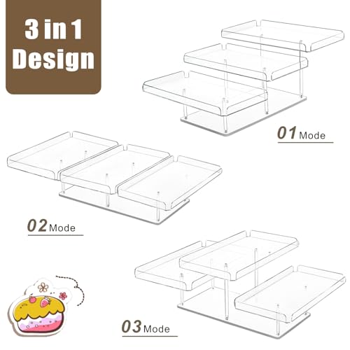 Présentoir table dessert acrylique rigide contre les buffets encombrés - 3