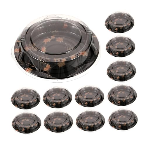 FOMIYES 20pcs Disposable Sushi Packing Boxes Plastic with Lids