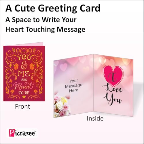 Image of PICRAZEE Romantic Gift Combo (Mug, Heart Pendant, Teddy with Rose, G-Card, Magnet, K-Ring) Love Gift for Girlfriend, Boyfriend, Husband, Wife