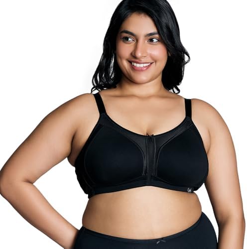 Nykd (NYB101) Breathable Cotton Non Padded & Non Wired Everyday Bra for Women | Ultimate M-Frame for Bounce Control with Full Coverage & Super Soft No Dig Wide Straps (Available in Plus Sizes)