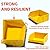 KJE 30PCS Wall Mounted Storage Bins, Plastic Tool Organizer for Garage Storage, Screws, Nuts, Bolts, Small Hardware Parts -Black, Yellow
