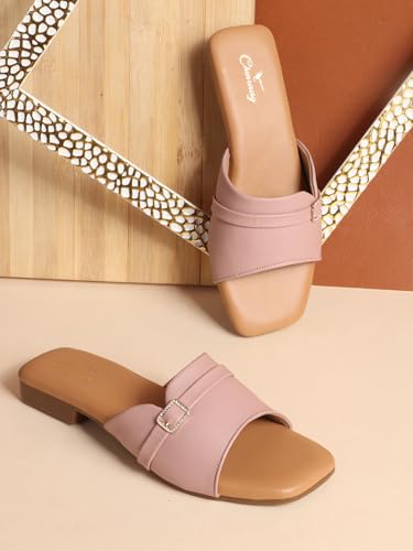 Image of CHINRAAG Flat Sandal for women and Girl's Colour : Beige