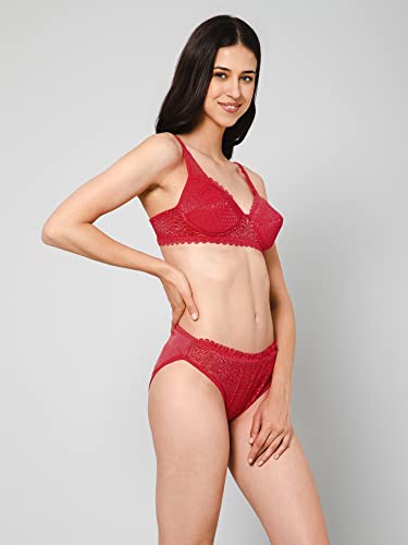 Image of fiamme Women Bra Panty Padded Non Wired Lingerie Set