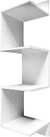 Prateleira De Canto Reto Mdf Branco Estante Livros Nicho