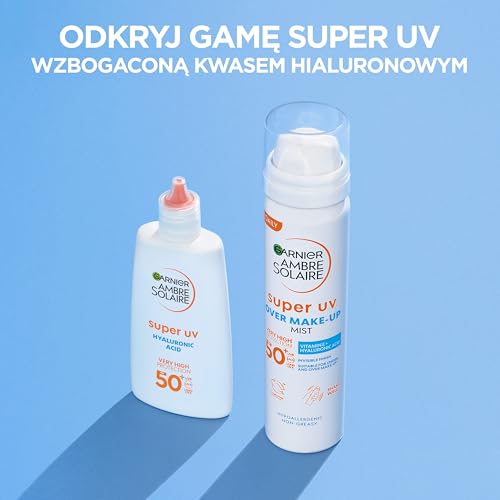 Garnier Ambre Solaire Over Makeup Super UV Protection Mist LSF50+, mit Hyaluronsäure und Vitamin E, leichte Textur, unsichtbares Finish… – Ansicht 4