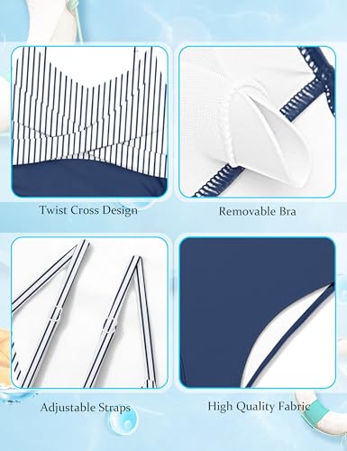 Image of Girls Swimsuit 2 Piece Bathing Suit Criss Cross Ruched Girl Tankini Sets Printed Girls' Swimwear for 9-18 Years