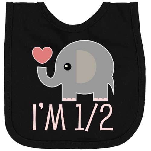 inktastic Half Birthday Cute Elephant Newborn Bib