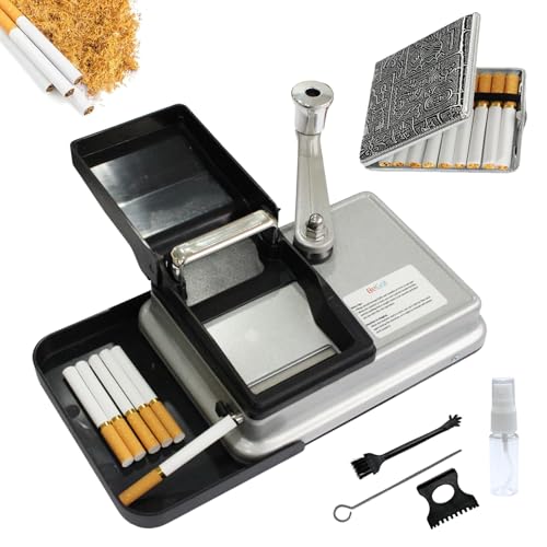 BeGrit Máquina de llenado de cigarrillos de 8 mm Máquina Manual para Cigarrillos Maquina para Tabaco Automática Máquina Compactadora de Cigarrillos Maquina de Tabaco con Étui à cigarettes Pitillera BeGrit Máquina de llenado de cigarrillos de 8 mm Máquina Manual para Cigarrillos Maquina para Tabaco Automática Máquina Compactadora de Cigarrillos Maquina de Tabaco con Étui à cigarettes Pitillera