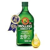 Moller’s ® | Olio di fegato di merluzzo Omega 3 | Integratori alimentari di omega-3 con EP...