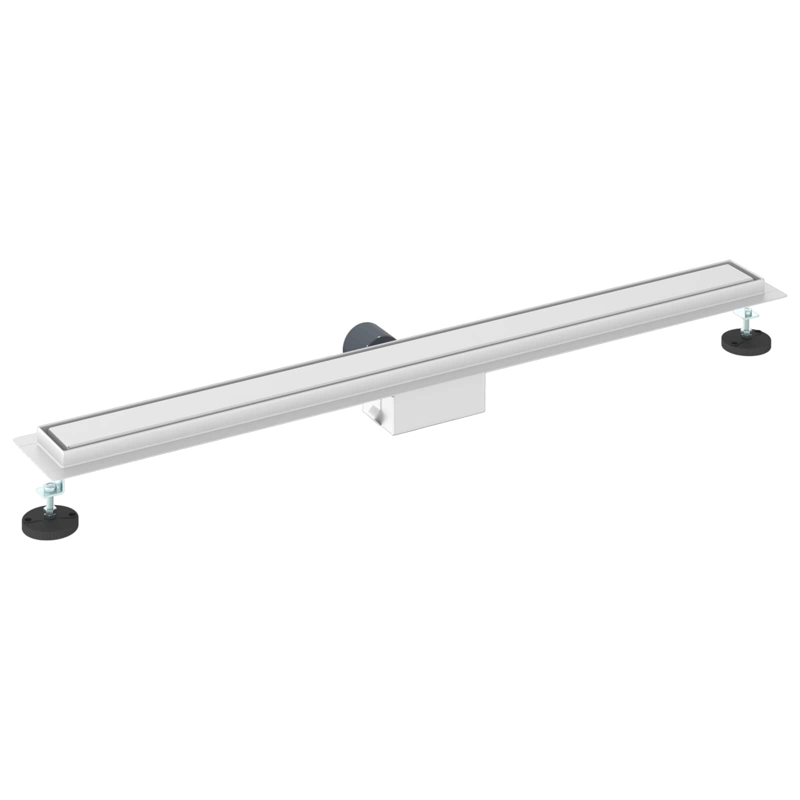Canaleta de ducha 2 en 1, color plata, 100 cm, de acero inoxidable 304, altura regulable de 0 a 30 mm, apta para azulejos, extraíble para limpieza, para ducha, baño, sanitario con desagüe y