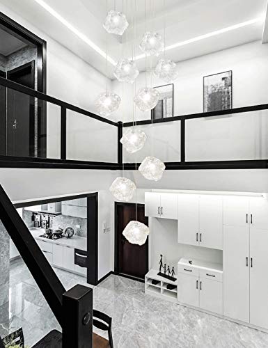 Suspension salon duplex grand lustre moderne pour grand espace