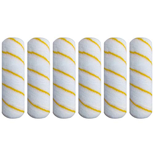 Paint Roller Sleeves 9 inch Pack of 6 Roller Covers for Paint Roller Set, Walls & Ceilings House Painting Supplies, Paint Roller Pile Refills