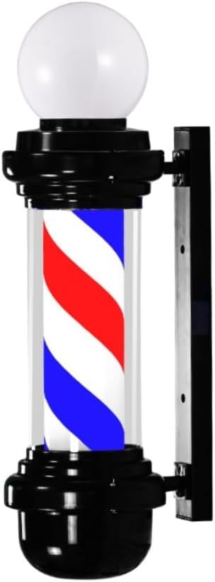 Amazon | バーバーポールLEDヘアサロン回転ライトサインポール 理容