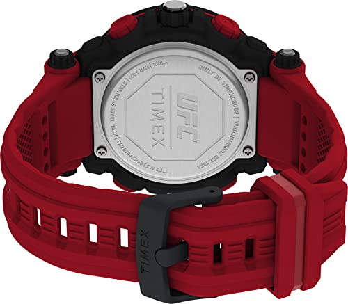 Image of Timex UFC Men's Impact 50mm Watch - Red Strap Black Dial Black Case, Red