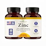 Zinc 30mg With Copper, Selenium & Vitamin D3 | 240 Capsules | Magnesium, Vitamin B6, Biotin | Absorbable Zink Supplements for Men & Women | Chelated Zinc for Immune Health, Skin, Hair, & Nails Support
