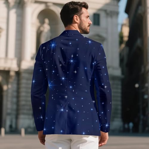 Men's Sport Coat Casual Blazer Slim Fit One Button Notched Lapels Lightweight Business Suit Jacket, S-5XL3