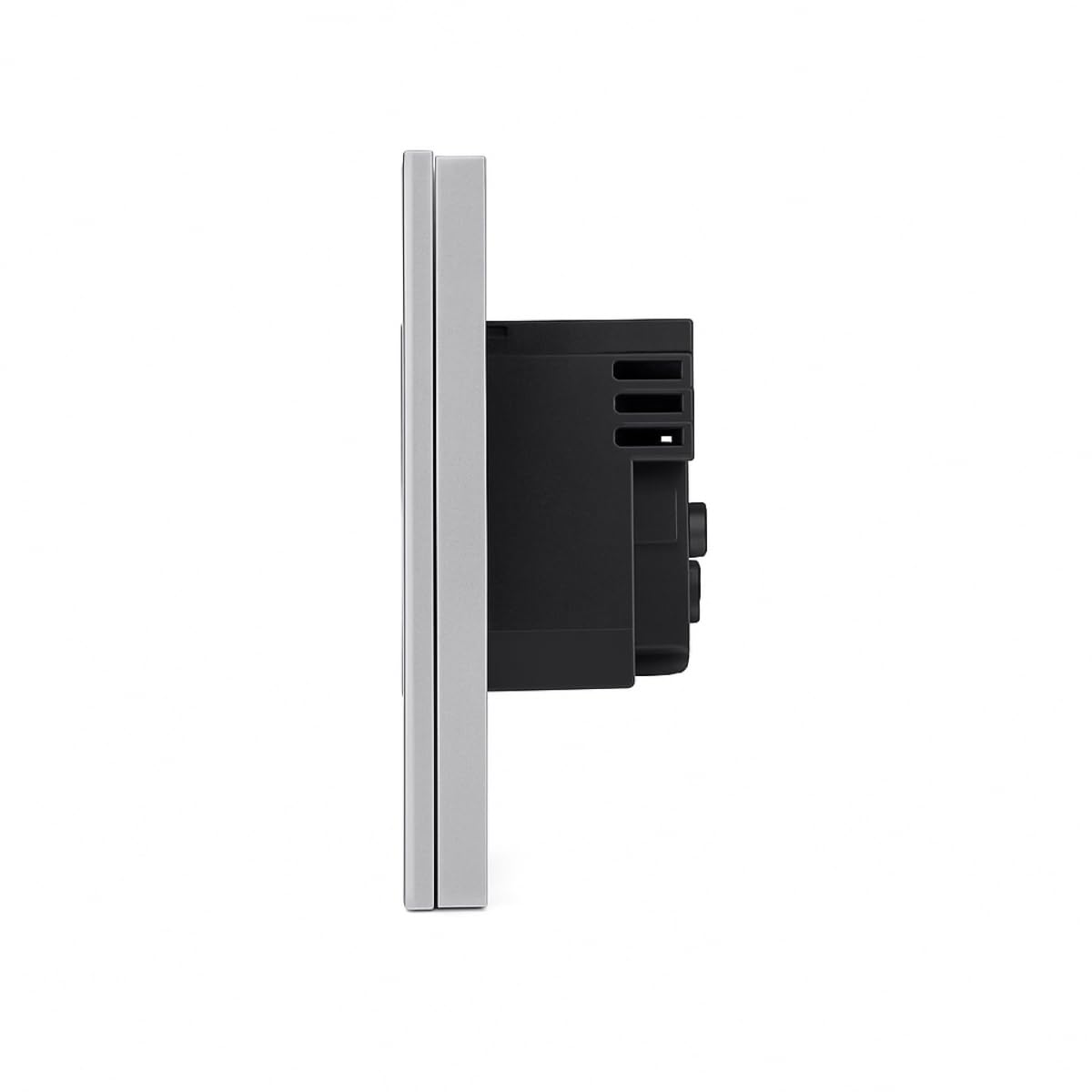 SmartinHouse - pięciokrotne gniazdko - szare - USB A+C 12W - szkło kryształowe | Ładowanie USB bez adaptera