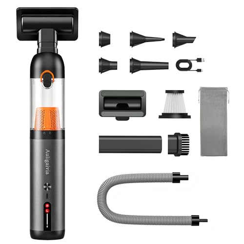 Image of A10 Cordless Car Vacuum & Air Duster, 20000Pa 4-in-1 Portable Mini Vac | 7800mAh 50-Min Runtime, One-Touch Empty, Type-C Fast Charge for Home, Office, Keyboards, Pet